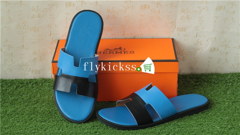 Hermes Slipper Blue Black